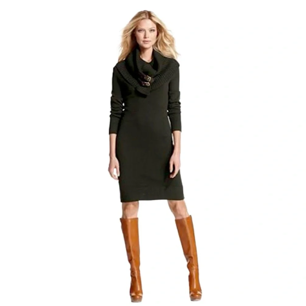 MICHAEL KORS Sweater Dress with Cowl Neck - Picture 1 of 9